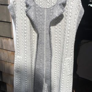 Short sleeve sweater coat